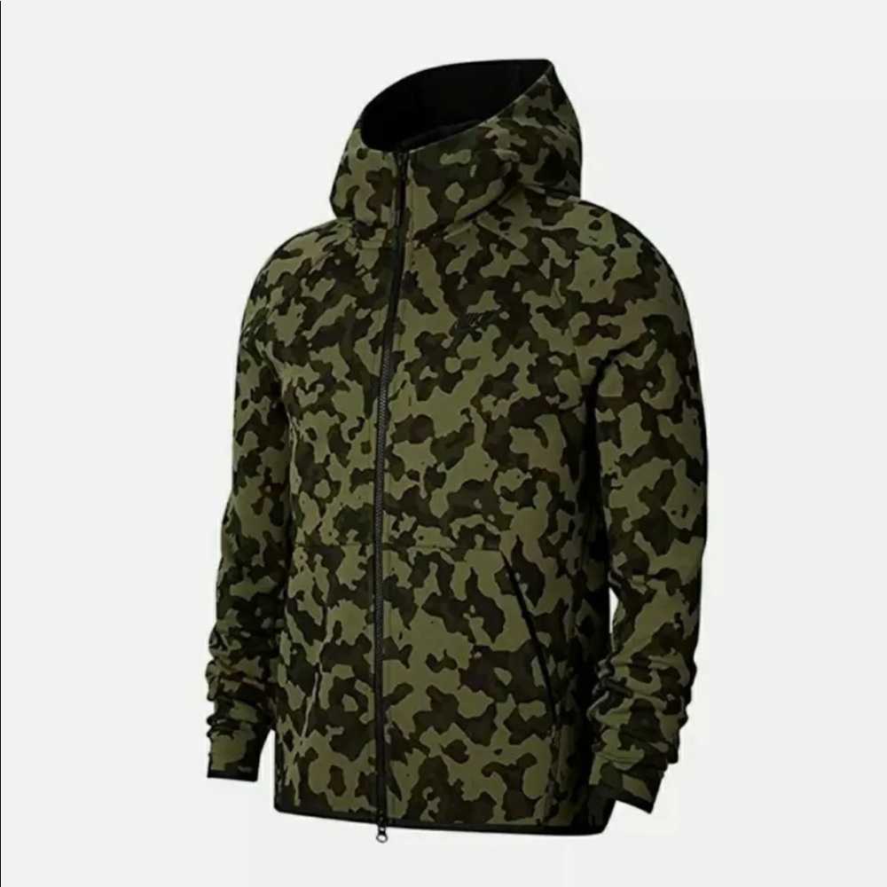 New Nike Tech Fleece Full-Zip Hoodie Jacket Camo